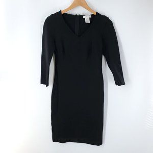 Kenar‎ Black Bodycon Dress 1/2 sleeve Above Knee Size 2